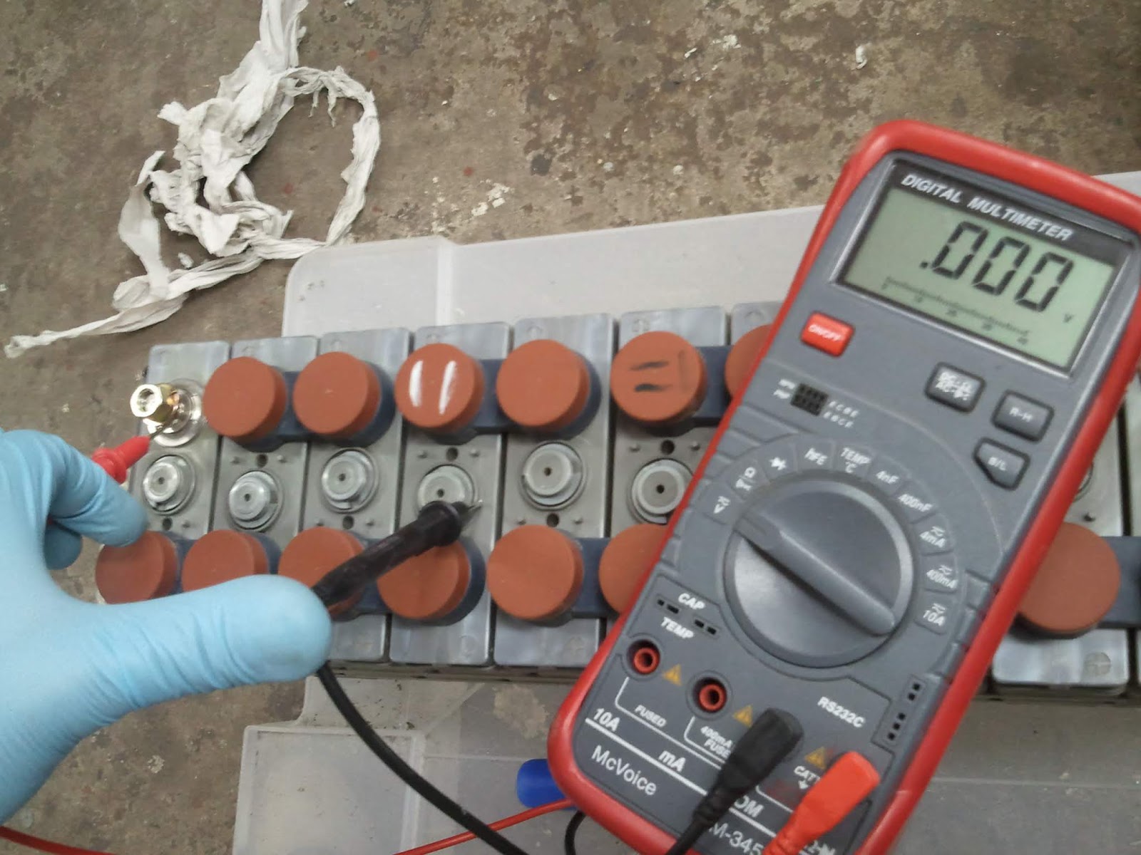 Testing to confirm that the cleaning was succesful